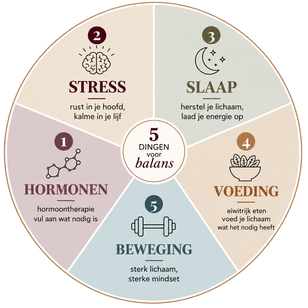 Mijn vijf pijlers voor balans: hormonen, stress, slaap, voeding en beweging